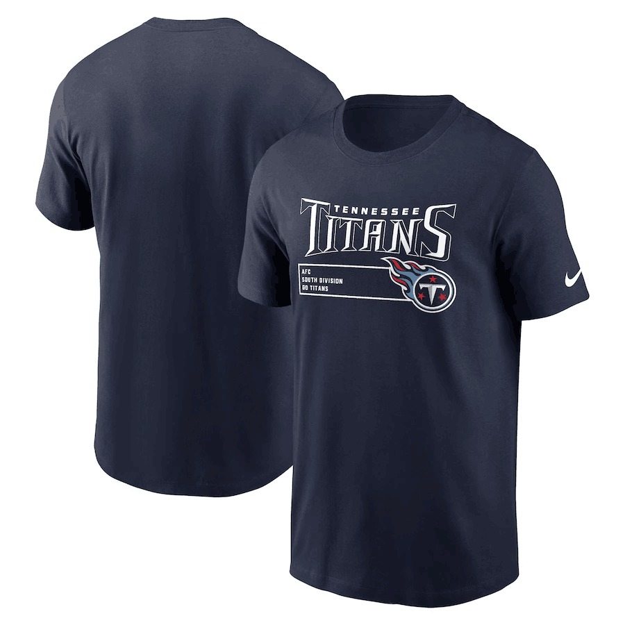 Men's Tennessee Titans Navy Division Essential T-Shirt